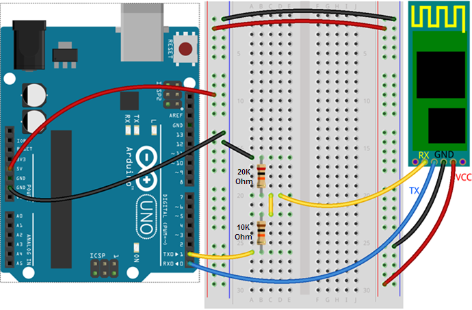 Connecting Arduino Uno and the JY-MCU Bluetooth module using SoftwareSerial