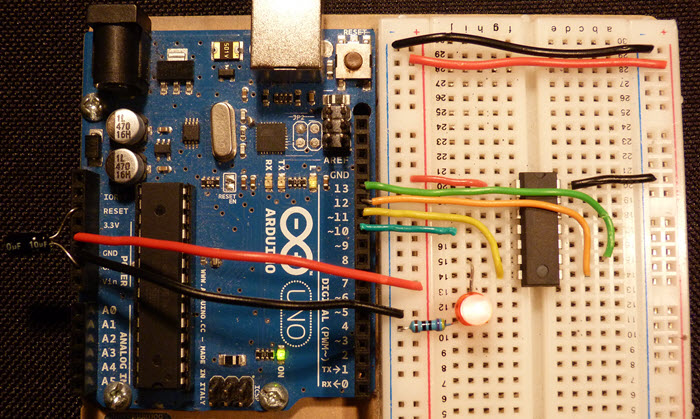 ATTINY84-Arduino-Blink-Example-Wiring
