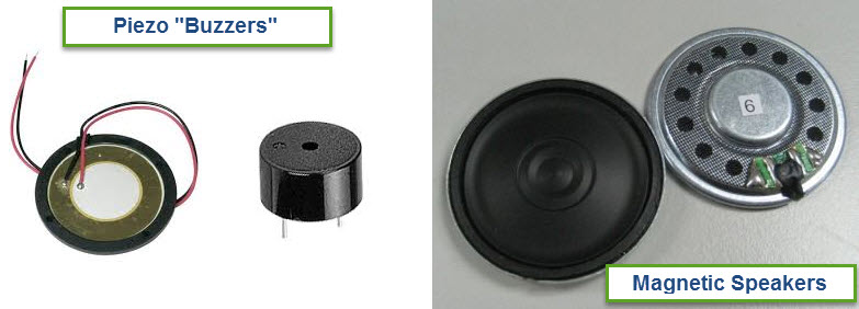 Piezo buzzer vs speakers