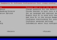 RAspberry Pi Configuration Screen